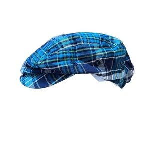 Plaid toddler newsboy cap / bebop style hat 18 month